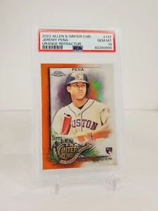 2022 Topps Allen & Ginter Chrome Jeremy Pena /25 Orange Rookie RC PSA 10  - Bild 1 von 2