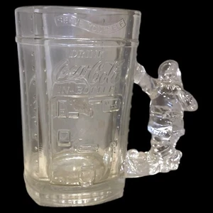 Coca Cola Coke Machine Santa Claus Clear Glass Mug - Picture 1 of 6