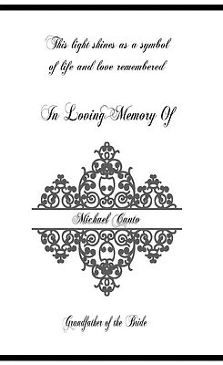 (1) Personalized Memorial In Loving Memory Of Vellum Luminary Table Decoration D - Image 1 of 3