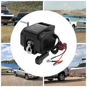 Cabrestante eléctrico portátil de control remoto 12 V 2000 lb cabrestante de remolque para barco camión - Imagen 1 de 11