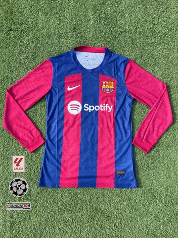 Fc Barcelona Home Men's Long Sleeve Lewandowski Medium Jersey Cover