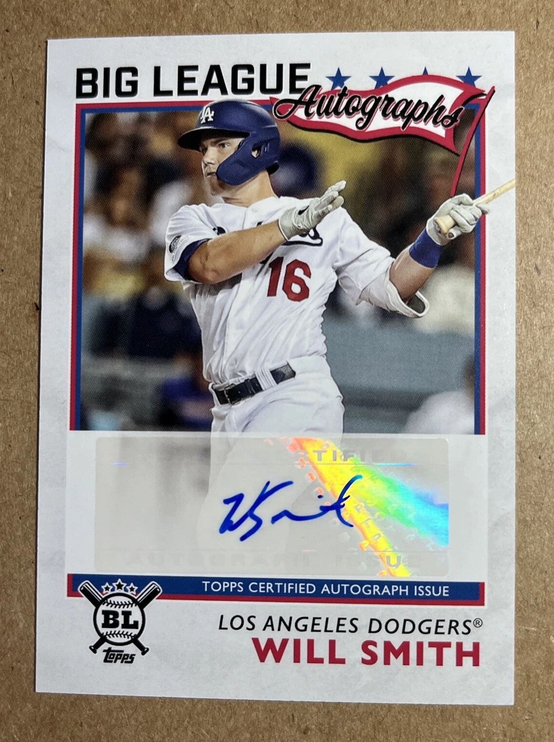 2020 Topps Big League Autographs Will Smith Los Angles Dodgers #BLA-WS