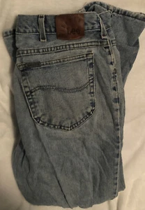 Vintage Lee Blue Jeans Rivited 38/30 Sh4 - Picture 1 of 6