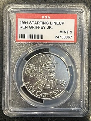 1991 Kenner Starting Lineup Coin KEN GRIFFEY JR. HOF PSA 9 Pop 12 - Image 1 of 2