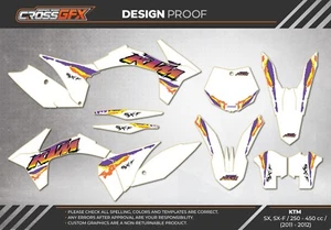 2011 2012 SXF SX-F 250 350 450 Graphics Kit for KTM 4-Stroke Decals Sticker - Picture 1 of 6