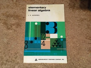 ELEMENTARY LINEAR ALGEBRA BY JAMES R. MUNKRES 1964 ADDISON WESLEY / WRONGWAY052 - Imagen 1 de 7