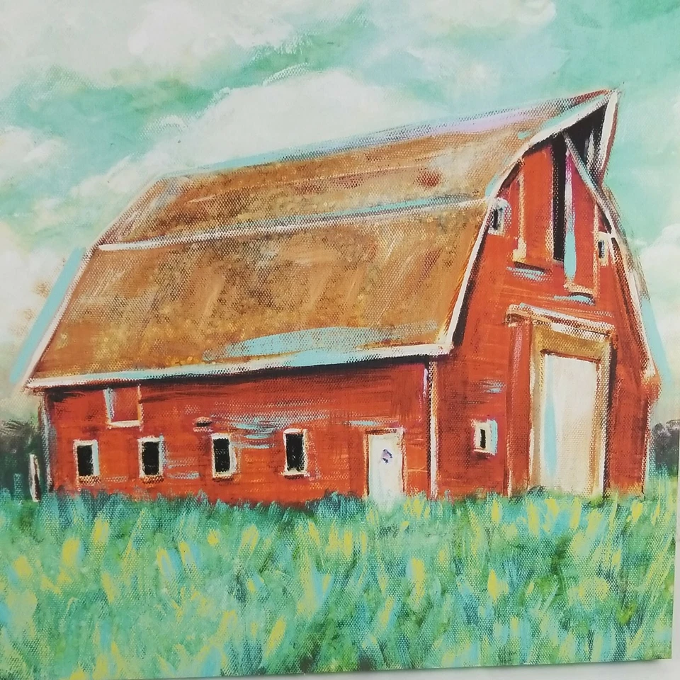 Red Barn Canvas Print Dollar General Barn Farmhouse Decor Wall 20” x 16” 2017 - Image 1 of 4