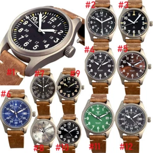 Reloj automático para hombre Tandorio de titanio sólido 39 mm esfera negra Japón NH35A PT5000 - Imagen 1 de 33