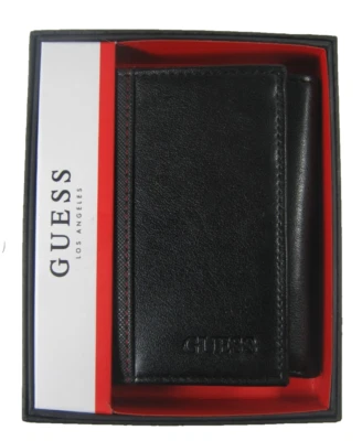 Guess Men's Trifold Wallet Black 31GO110038 NIB $48 - Image 1 of 4
