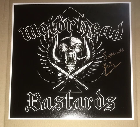 SIGNED PHIL CAMPBELL MOTORHEAD BASTARDS 12x12 PRINT RARE AUTHENTIC LEMMY Cover