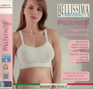 BELLISSIMA Reggiseno Allattamento Seamless con Gancetti Spalline Comfort Morbido - Picture 1 of 5