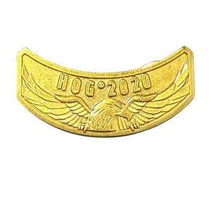 2020 HOG Harley Davidson Owners Group Eagle Gold Lapel Pin 1.5” Biker Vest - Picture 1 of 3