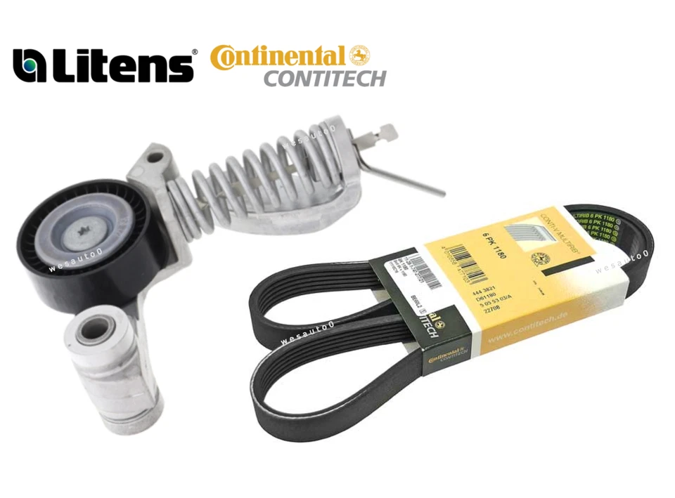 OEM Belt Tensioner w/ Pulley & Drive Belt 2pcs for Volvo S60 S80 S90 V60 T5 2.0L - Image 1 of 1