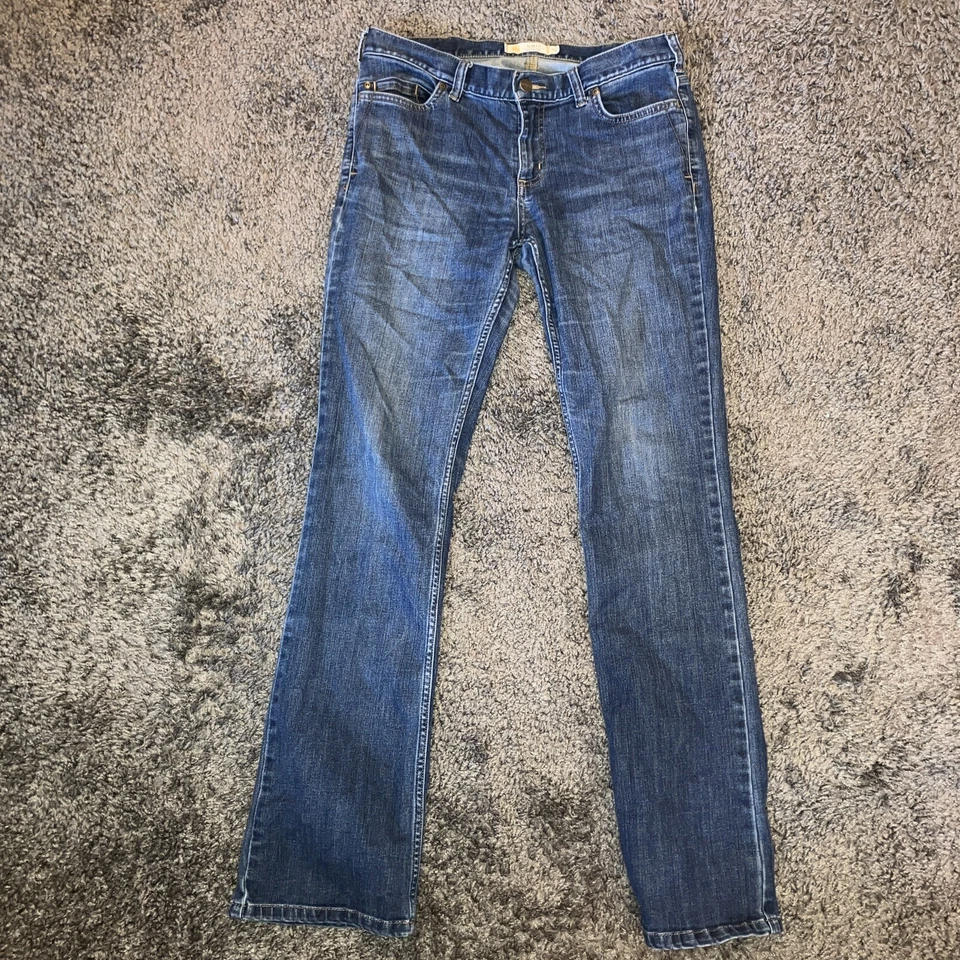 Pantalones de mezclilla Carhartt ajustados Bootcut para mujer 4 azules Westerncore Cowgirlcore Y2K Rodeo Foto 1 de 4