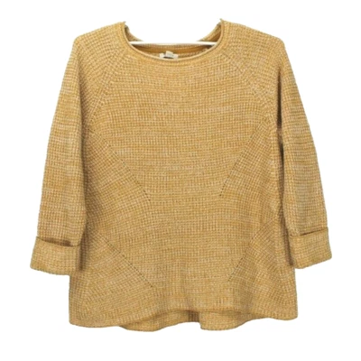 Suéter Style & Co amarelo combo malha algemado manga 3/4 gola redonda 3X boho - Imagem 1 de 4