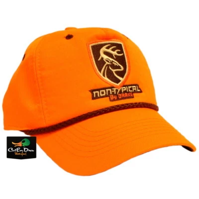 NEW DRAKE WATERFOWL NON TYPICAL FIVE PANEL BALL CAP HAT BLAZE ORANGE - Image 1 of 3