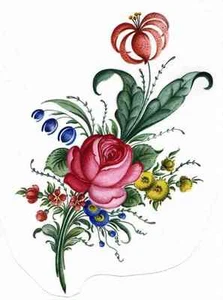 DEKOR ENTWURF: 2 FLORALE ENTWÜRFE für PORZELLANMANUFAKTUR OriginalZeichnung - Picture 1 of 1