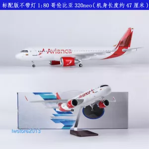 1:80 Colombia Avianca Airlines Passenger Airplane Aircraft Model NO Lights Toys - Picture 1 of 11