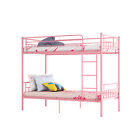 New Single Metal Bunk Bed Frame High Sleeper Twins Bed + MATTRESSES