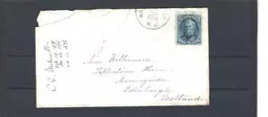 UNITED STATES-COVER-1878-5 CENT -BLUE-NY TO SCOTLAND- -NICE BACK CANCELS-#43 - Picture 1 of 2