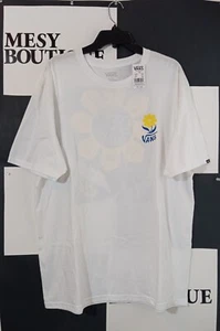 Vans Mens Plus Authentic Slim Fit Flower Daze Short Sleeve T-Shirt Wht Sz 2XL - Picture 1 of 6