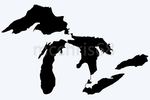 Michigan Great Lakes Vinyl Decal Window Sticker - You Pick Color & Size