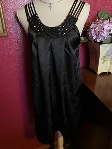 Woman’s Dress by AZIZ Size S Black Lovely Straps & Beads Roxy Rose - Picture 1 of 3