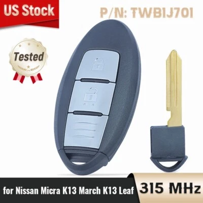 Mando a distancia llave inteligente para Nissan Micra K13 marzo K13 Leaf - 2012 - 2016 TWB1J701 Foto 1 de 4