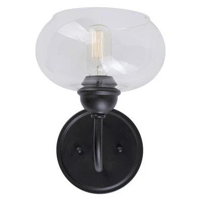 Aplique de baño Forte Lighting 5732-01 Cameron 6" W - negro Foto 1 de 4