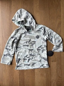 NWT  Tiny Whales Boys  Cano Fleece Pullover Long Sleeve Hoodie Sz 5 - Picture 1 of 6