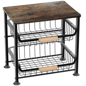 3-layer Kitchen Fruit Storage Basket Snack Rack, Countertop & Desktop Pull-ou... - Picture 1 of 6