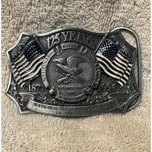 1871-1996 NRA 125 Jahre Gürtelschnalle National Rifle Association Flagge Adler Vintage - Bild 1 von 5