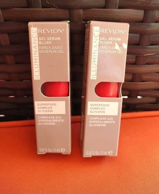2 - Revlon Illuminance STRIKING ROSE Gel Serum Blush Superfood Complex Glycerin - Image 1 of 2
