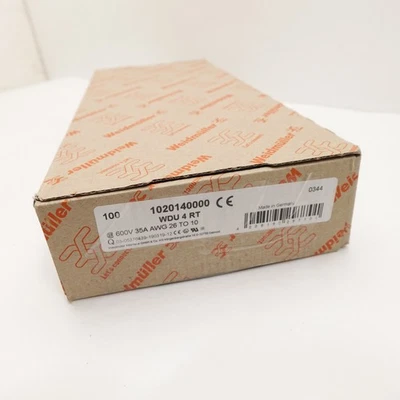 Weidmuller 1020140000 Terminal Block, Red, WDU 4, QTY: 100 - Image 1 of 3