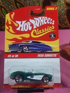 2005 Hot Wheels Classics Series 2 #5 -30 - 1958 Chevy Corvette - Green - Picture 1 of 6