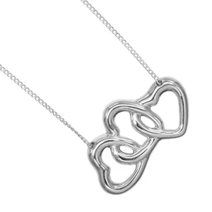 Tiffany & Co. Triple Herz Halskette Silber 925 ca. 4G I132 - Bild 1 von 6