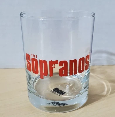 Nuevo vaso de cóctel de cerveza escocesa HBO Sopranos Rocks 2000 raro vintage Foto 1 de 4