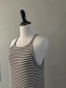 #Madewell Kleid Damen Größe M gestreift District Neckholder gerippt - Bild 1 von 9