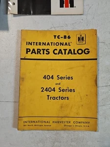 1962 International Harvester IH 404 and 2404 Series Tractors Parts Catalog TC-86 - Picture 1 of 6