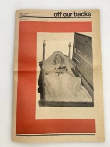 OFF OUR BACK A Woman's News-Journal ~ Marilyn Webb ~ Volume 1 Issue 6 Rare 1970 - Bild 1 von 8