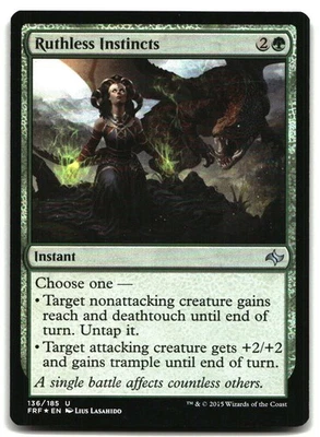 MTG Ruthless Instincts FOIL U Fate Reforged 136 LP - Image 1 of 2