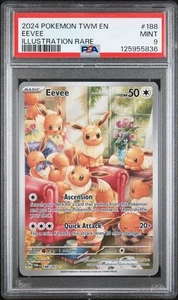 PSA 9 EEVEE 188 TWILIGHT MASQUERADE SCARLET & VIOLET POKEMON MINT - Bild 1 von 2