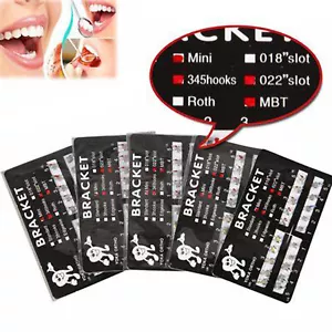 YOKA Dental Ortho Metal Brackets Braces Mini/Standard Roth/MBT 022/018 3/345 H - Picture 1 of 18
