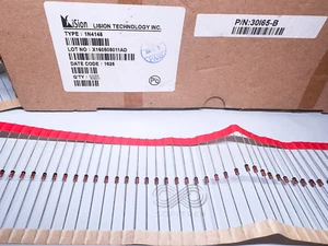 100PCS 1N4148 Lision Small Signal 100V 200mA Fast Switching Diode DO-34 - Picture 1 of 2