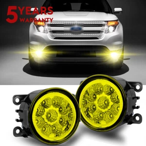 For Ford Explorer 2011-2015 Pair YellowLED Bumper Fog Light Lamp Replacement - Picture 1 of 13