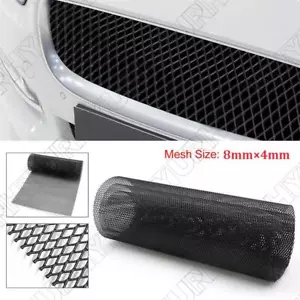 Universal Black Aluminium Rhombus Style Car Tuning Grill Thickened Mesh 40"x13" - Picture 1 of 6