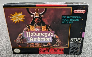 NOBUNAGA'S AMBITION - Ohne Spiel - NUR BOX & EINLAGE Hülle SNES Super Nintendo KOEI - Bild 1 von 9