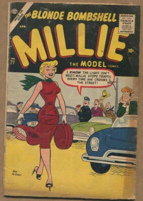 Millie the Model # 77...Good-VG   3.0  grade..1957 comic book..Good girl art--BE - Image 1 of 4