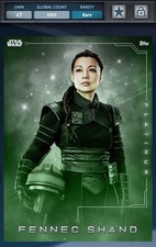 Star Wars Card Trader DIGITAL Platinum 2021 Green FENNEC SHAND Ming-Na Wen Rare