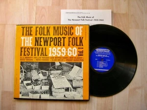 NEWPORT FOLK FESTIVAL 1959-60 vol 1 Folkways FA 2431 orig 1961 + insert - Picture 1 of 4